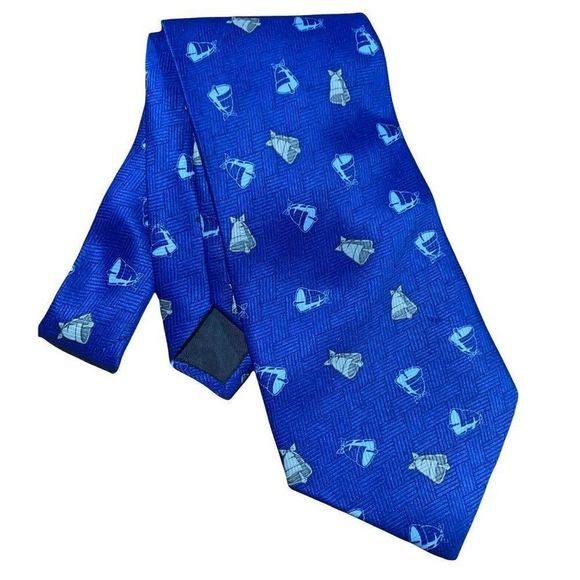 Ties in Disguise Blue Liberty Bell Print Polyester - Picture 1 of 5